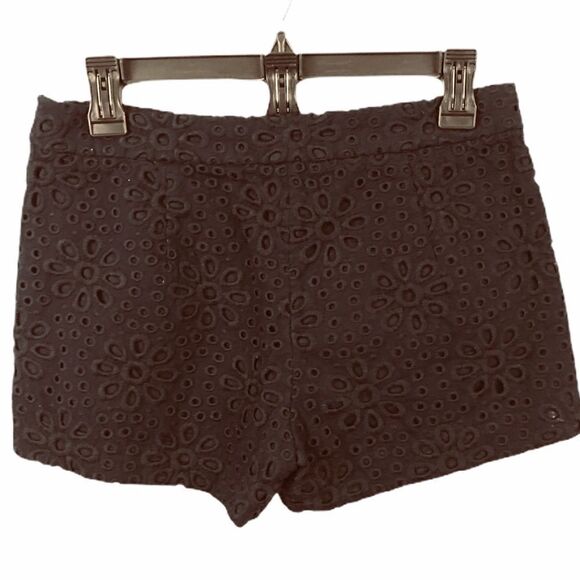 J.Crew floral cut out Navy Blue Shorts 0 - Picture 3 of 6